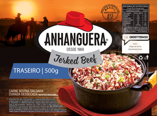 Jerked Beef Traseiro 500g - Anhanguera Alimentos